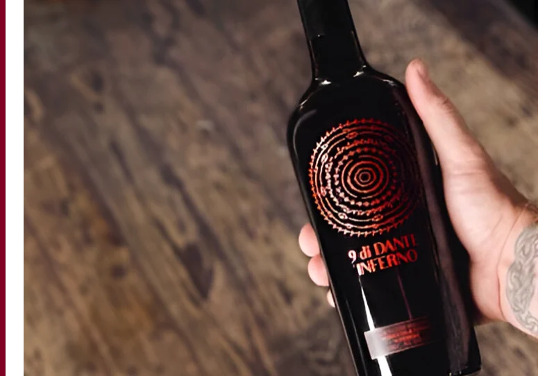 9 di Dante Inferno wine bottle.
